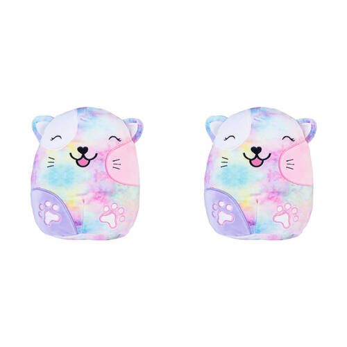 2PK Smooshos Pal Squishy Velour Plushie Kids Toy 22x16x22cm Tie Dye Cat