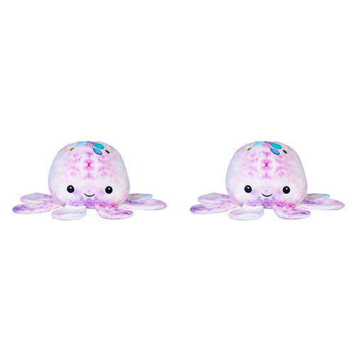 2PK Smooshos Pal Squishy Velour Plushie Kids Toy 22x16x22cm Tie Dye Jellyfish V2
