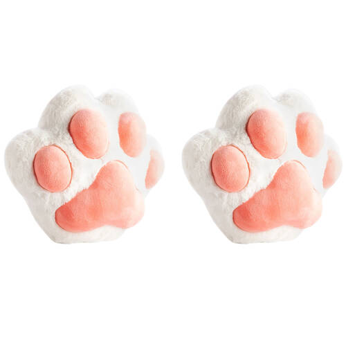 2PK Furever Pets Paw Cushion Fluffy Faux Fur Plush Soft Toys 25x22cm Assorted
