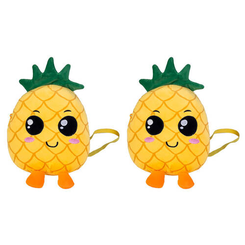 2PK Smooshos The Bag of Pal Pineapple Soft Plush Kids Backpack Yellow