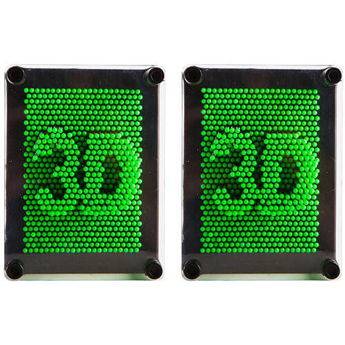 2PK MDI Neon Pin Art Square Reusable Canvass 13x10cm - Green