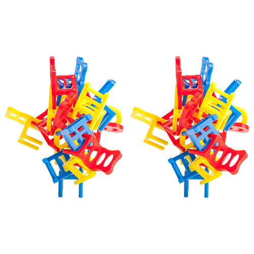 2PK MDI Balance Chairs Set Chair Stacking/Balancing Drinking Game