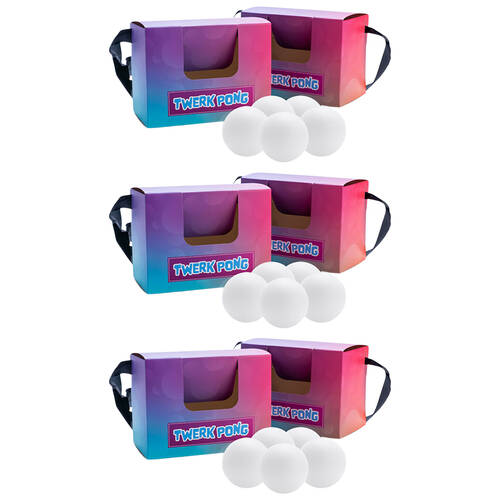 3PK MDI Twerk Pong Hilarious Party Game Kids & Family Activity 1 to 2 Players