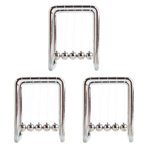 3PK Worlds Smallest Newtons Cradle Home/Office Decor Miniature Toy Kids 6y+