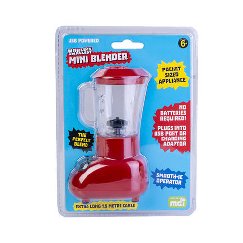 Worlds Smallest Mini Blender Home/Office Decor Miniature Toy Kids 6y+ Red