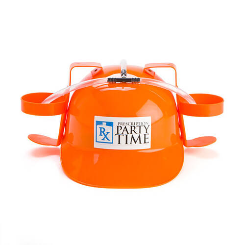 MDI Drinking Hat Beer Helmet Prescription 31x27cm - Orange