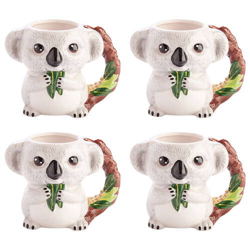 4PK Outback Mates Ceramic 3D Coffee Mug 165x123mm Koala