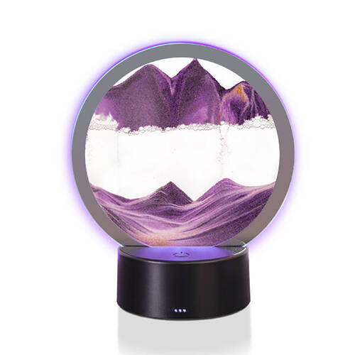 Art + Tech LED Sand Art Motion Display Relaxing Desk Decor 16x19cm - Purple