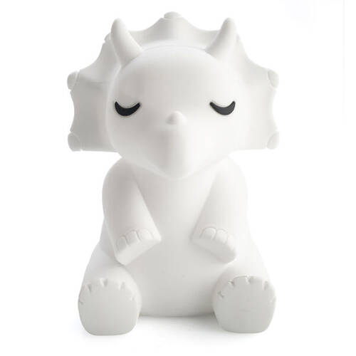 Lil Dreamers Silicone Touch Led Lamp Light Room Decor White - Triceratops