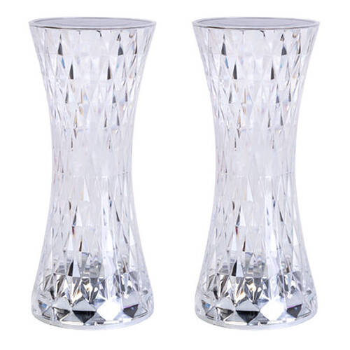 2PK Art + Tech Sparkling Crystal Lamp 16-Colours Touch Control LED Night Light