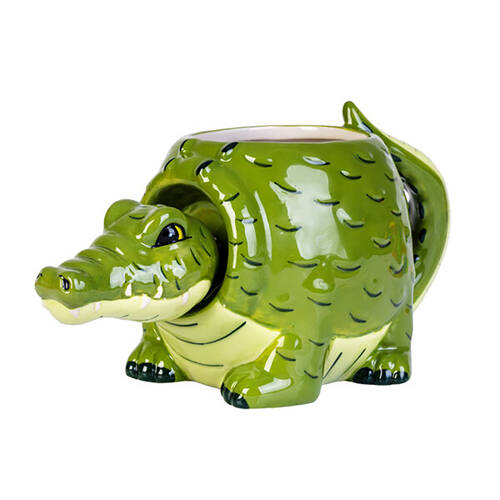 Outback Mates 3D Croc Bobble Head Ceramic Mug 17x13cm - Green