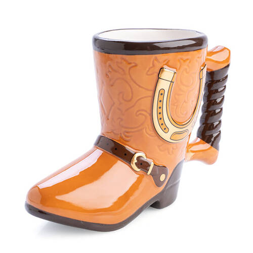 MDI 3D Boss Cowboy Boot Ceramic Coffee/Tea Mug 16.5x11.5cm - Orange