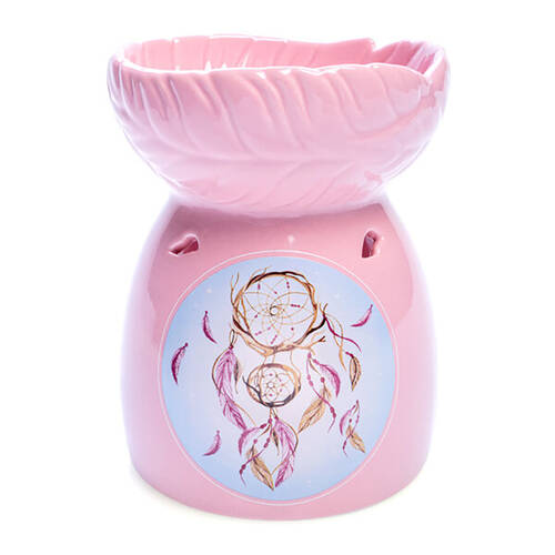 Wild Scents Oil Burner Dreamcatcher Wax Melts Candle Holder 12.2x14cm Pink