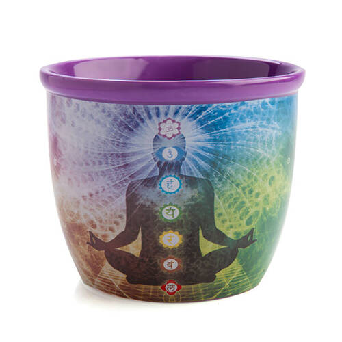 MDI Smudge Bowl Sage/Incense Burner Ceramic Chakra 12.5x10.5cm Purple