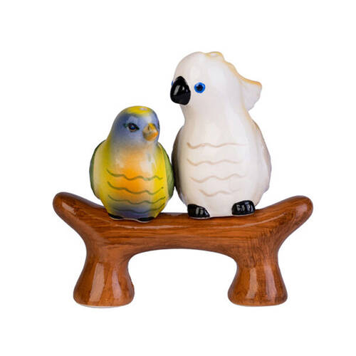 2pc Flavour Mates 3D Salt & Pepper Shaker Duo Set 15.2x10x4.5cm Australian Birds