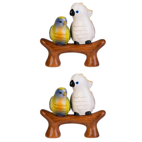 2x 2pc Flavour Mates Salt & Pepper Shaker Set 15.2x10x4.5cm Australian Birds