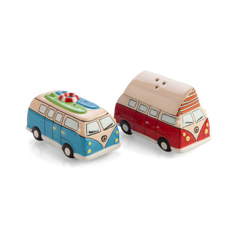 2pc Flavour Mates 3D Salt & Pepper Spice Shaker Duo Set Blue/Red Combi Vans