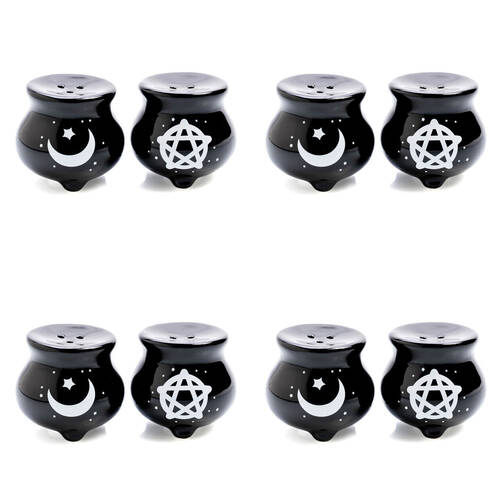 4x 2pc Flavour Mates Salt & Pepper Duo Set 5.6x5.6x5.6cm Witches Cauldron