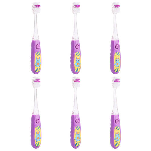 6PK Monsterlings Flashing Toothbrush 26x14.5cm - Monsterling 3y+