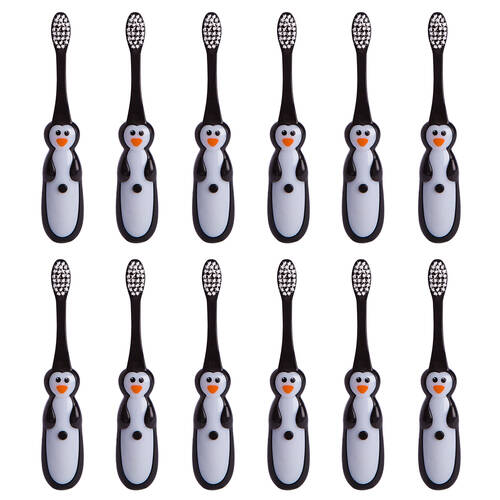 12PK Penguin Island Flashing Toothbrush 26x14.5cm - Penguin 3y+