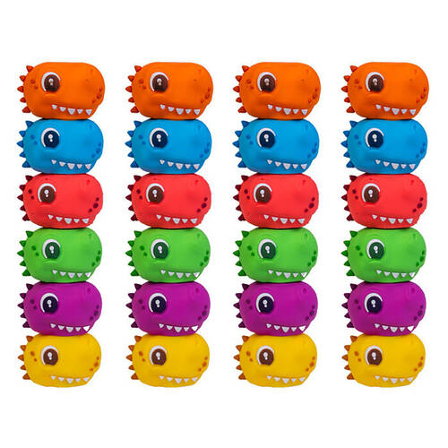 4PK Dino Island Unique Cute Stackable Highlighters Writing Stationery Assorted