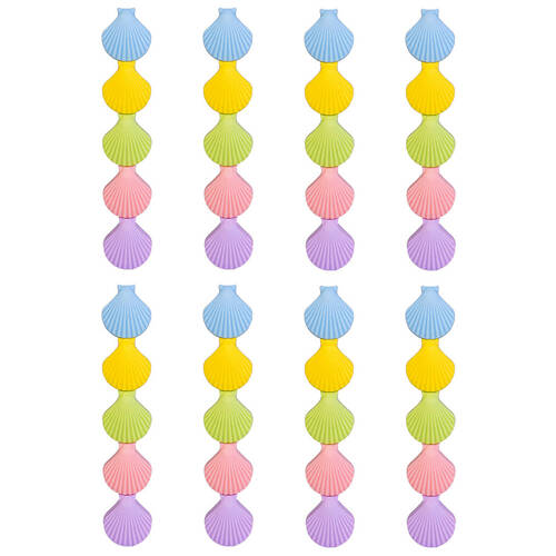 8PK Aquaworld Stackable Highlighters Writing Stationery Seashells Assorted