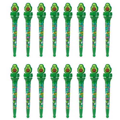 16PK MDI Pen Spinning Avocado Ballpoint School Supplies Stationery 16.5cm Green