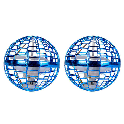 2PK MDI Flying Orb LED Hover Ball Toy Rechargeable 9.5cm 6y+