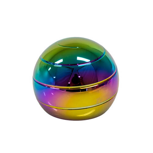 MDI Metallic Rainbow Gyro Fidget Spinner Desk Toy Display 3.9x3.9cm 6y+