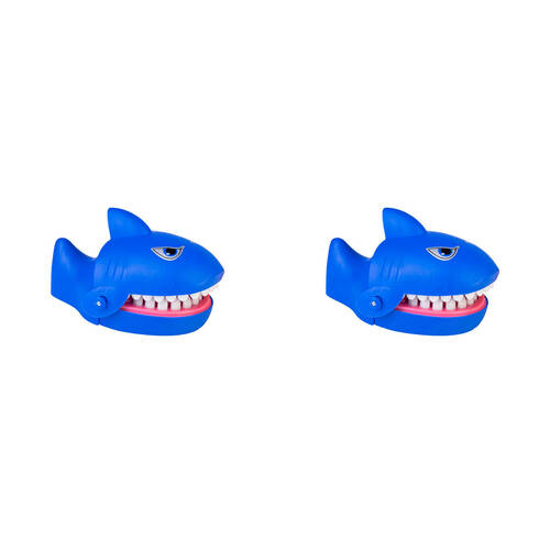 2PK MDI Snappy Jaws Shark Attack Risk/Luck Kids Game Toy 16.5x10.3x9cm Blue