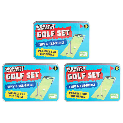 3PK Worlds Smallest Golf Set Board Game Miniature Toy Kids/Children 8y+
