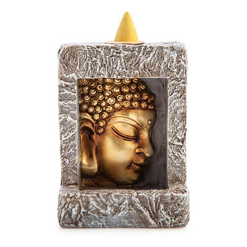 MDI Backflow Burner Frame Buddha Head Incense Burner