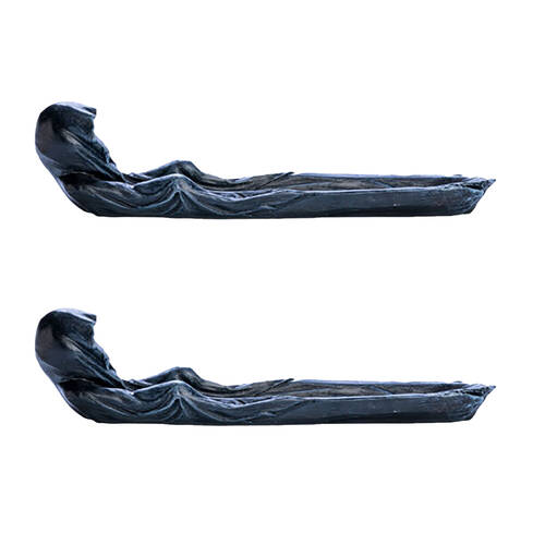 2PK Mystical Worlds Flat Incense Burner Grim Reaper 28.4x6.7cm - Blue