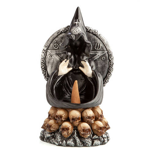 Mystical Worlds Incense Burner/Backflow Baphomet Figure 21x12cm Home Decor