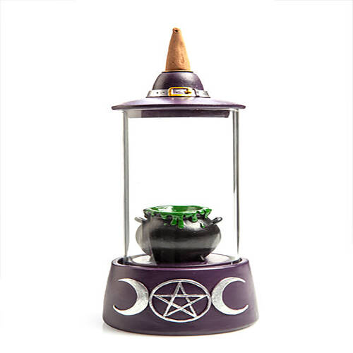 MDI LED Backflow Incense Burner Cauldron Case Aromatherapy 10.3x23.5cm