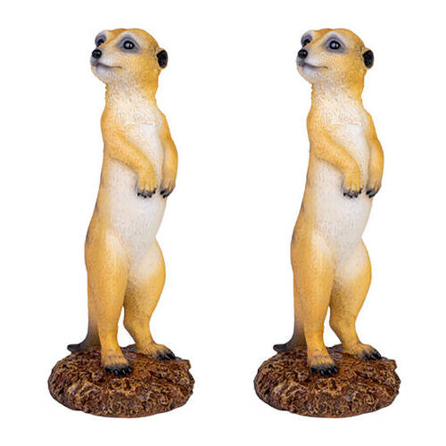 2PK Meerkat Polyresin Figurine/Statue Home Decor  7.8x19cm