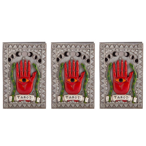 3PK Mystical Worlds Tarot Box Hamsa Eye Jewellery Trinket Storage Home Decor