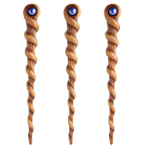 3PK Mystical Worlds Indigo Gem Sorceror's Wand Cosplay Party Accessory