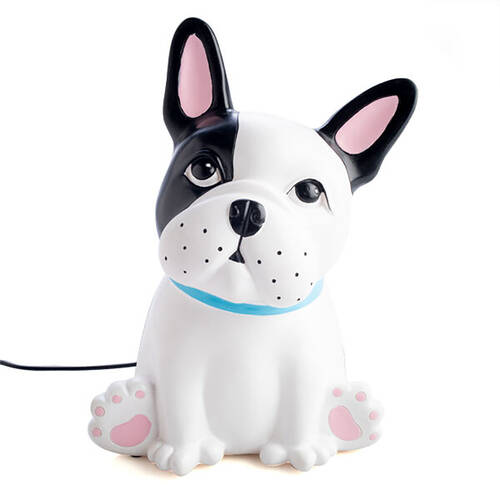 MDI Table Lamp Night Light Bedroom Decor Kids/Children French Bulldog White