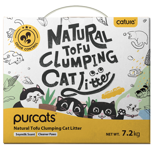 Cature 18L/7.2kg Milk Tofu Clumping Cat Litter Pellets