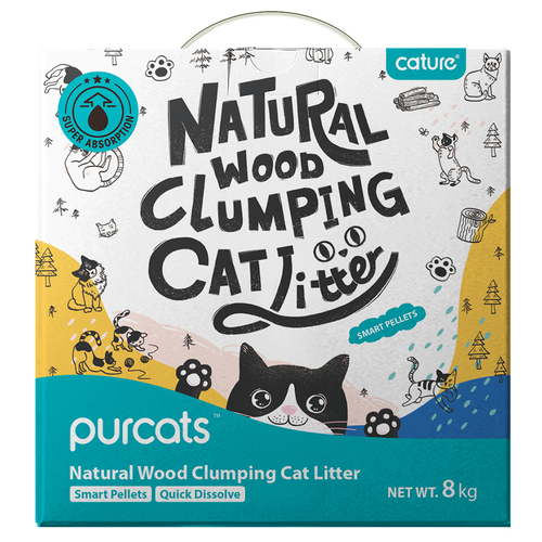 Cature 20L/8kg Wood Clumping Cat Litter Smart Pellets Boxed