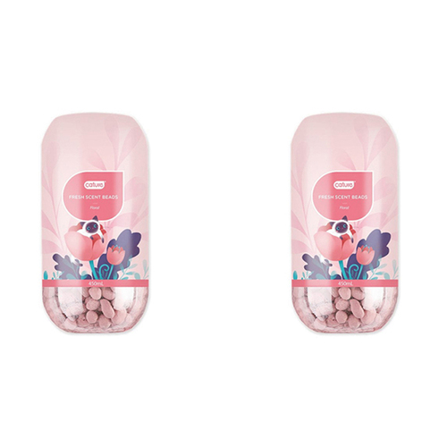 2x Cature 450ml Floral Cat Litter Deodoriser Beads Pellets