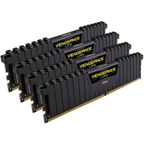 Corsair Vengeance LPX 4x16GB 64GB DDR4 3000MHz C16 RAM for PC - Black