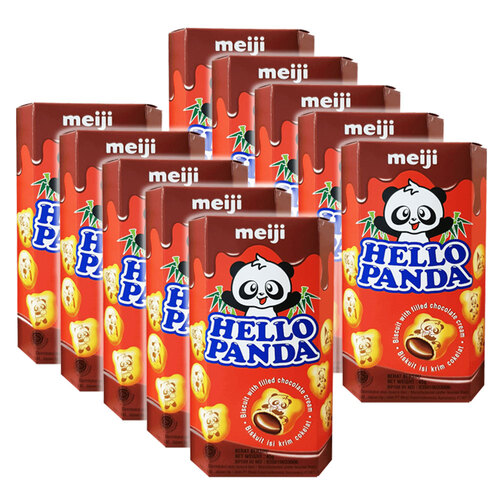 10PK Meiji Hello Panda Chocolate Biscuits 45g