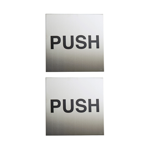2PK Sandleford Metal Push Sign 100 x 100 x 0.6mm