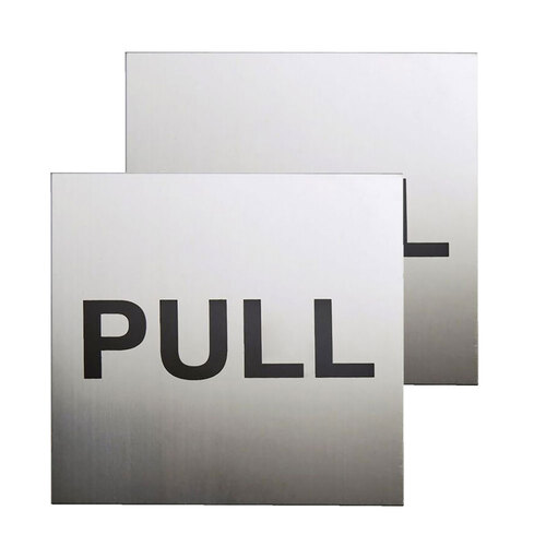 2PK Sandleford Metal Pull Sign 100 x 100 x 0.6mm