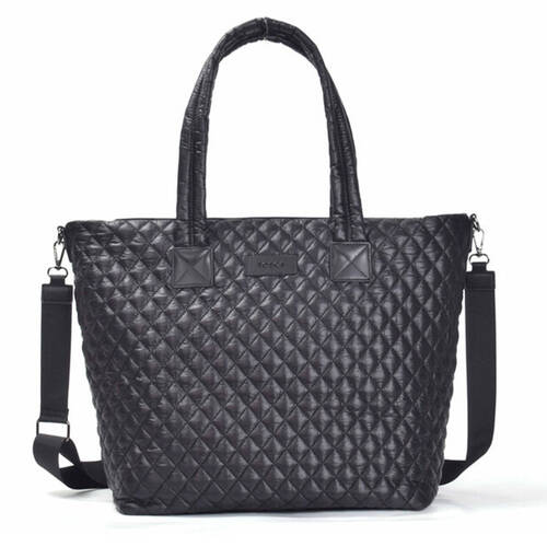Tosca Metro Large Travel Tote Bag w/ Detachable Shoulder Strap Black