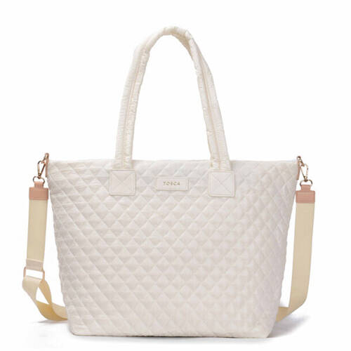Tosca Metro Large Travel Tote Bag w/ Detachable Shoulder Strap Mushroom