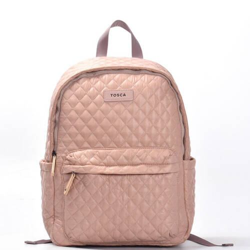 Tosca Metro Quilted Oxford Travel 15" Laptop Backpack Mauve