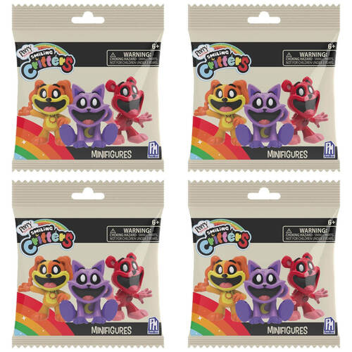 4PK Poppy Playtime 3 In Smiling Critters Mini Figures S3 - Assorted 6y+